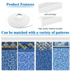 MIYOLO 120'ft Pool Liner Lock for In-Ground and Above Ground Pools, Roll Swimming Pool Liner Bead Lock White