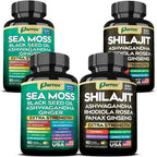 Shilajit & Sea Moss Bundle, Black Seed Oil & Ashwagandha, Vitality, 2 Pack