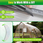 Sinimaka 8 Pack Polycarbonate Greenhouse Panels, 8' x 4' x 0.24'' Twin-Wall Polycarbonate Sheets, All Weather Clear Roof Panels Greenhouse Replacement Panels