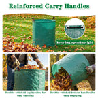 FEED GARDEN 72 Gallon Reusable Yard Waste Bags, 3 Pack