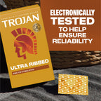 Trojan Ultra Ribbed Latex Condoms for Men, 36 Count