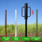 yarlung Fence Post Driver, 17 LBS Heavy Duty Hand Post Pounder with Handles for Metal U Posts, T Posts, Garden Wooden Fence, Black