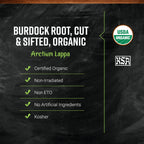 Frontier Organic Burdock Root, 1-Pound Bulk Bag, Common in Root Beer Recipes, Cut & Sifted, Sustainable Grown, Kosher (Packaging May vary)