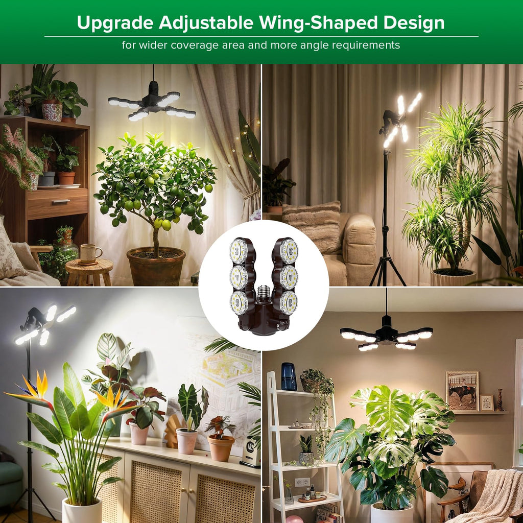SANSI Grow Light for Indoor Large Plants, 80W High PPFD Dimmable, E26 Base