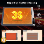 FYY Warming Mat for Food - Rapid and Full Surface Heating, 6 Temp Settings, 6H Timer, Rollable Portable Food Warming Mat, Ideal for Gatherings, Parties, Keep Meal Warm (X Large Size, Navy)