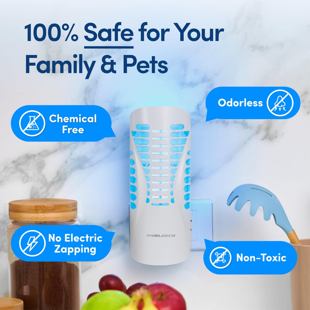 Shieldeck - Flying Insect Trap - Indoor Fly Trap, Mosquito Trap & Mosquito Trap - Fruit Fly Trap & Bug Catcher - UV Light Traps for