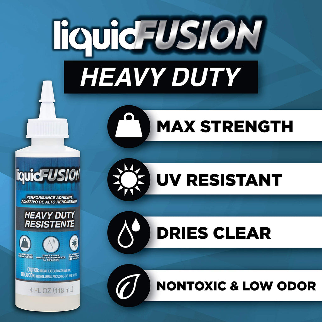 Aleene's Liquid Fusion Heavy-Duty Glue 4 fl oz, Maximum Strength, NonToxic & Dries Clear, Ideal for Rhinestone Crafts, Diamond Art, Glitter