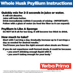 Yerba Prima Psyllium Whole Husks, 12 oz (2 Pack) - Colon Cleanser, Gluten Free, Non-GMO, Soothing Regularity