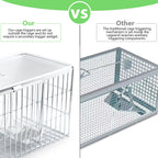 Faicuk Heavy Duty Squirrel Trap Chipmunk Trap Rat Trap and Other Similar-Size Rodents - 16.3” x 6” x 6.7”