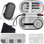 Eyeglass Repair Kit with Screws, Mini Glasses Repair Kit, Eye Glass Repairing Kit with Eyeglass Screws, Silicone Nose Pads, Tweezer, Screwdriver for Eyeglasses,Sunglasses, Magnify Glass and Case