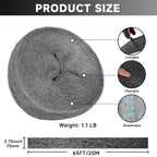 Steel Wool Mice Control, 65FT(1.1LB)#1 Steel Wool, Keep Mouse Away from Holes, Barrier and Gap Filler for Home, Wall, Garden, Kitchen, Pipeline in Garage, Coarse