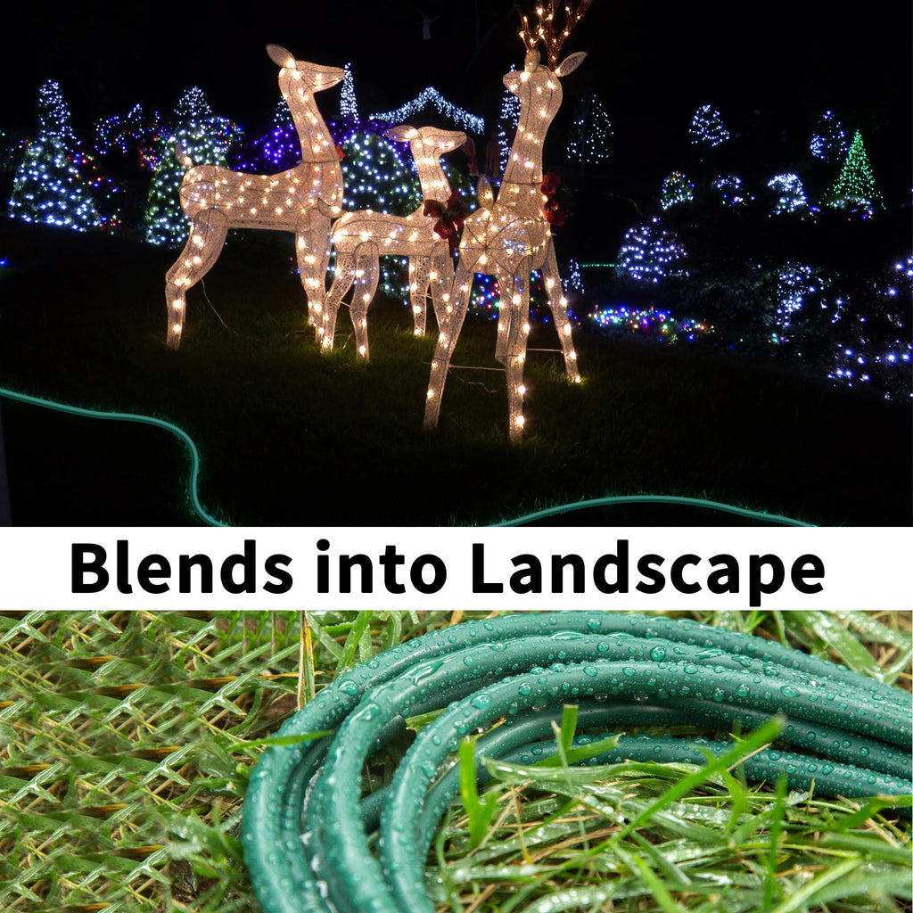HUANCHAIN 16/3 Gauge Indoor Outdoor Green Extension Cord 50 ft Waterproof