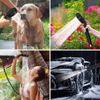 Spopal Portable Shower for Camping, [Upgraded] 10000mAh Rechargeable Camping Shower with 5 Adjustable Speeds,Premium LED Display, IPX8 Waterproof Outdoor Shower Kit for Hiking, Car, Pet, Travel (W)