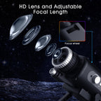 AIRIVO 3D Galaxy Projector, 60 Dynamic Scenes Star Projector with Bluetooth Speaker & 1/2/4H Auto-Off Timer, Remote Control Night Light Projector for Room Decor, Gifts for Christmas, Adults, Kids