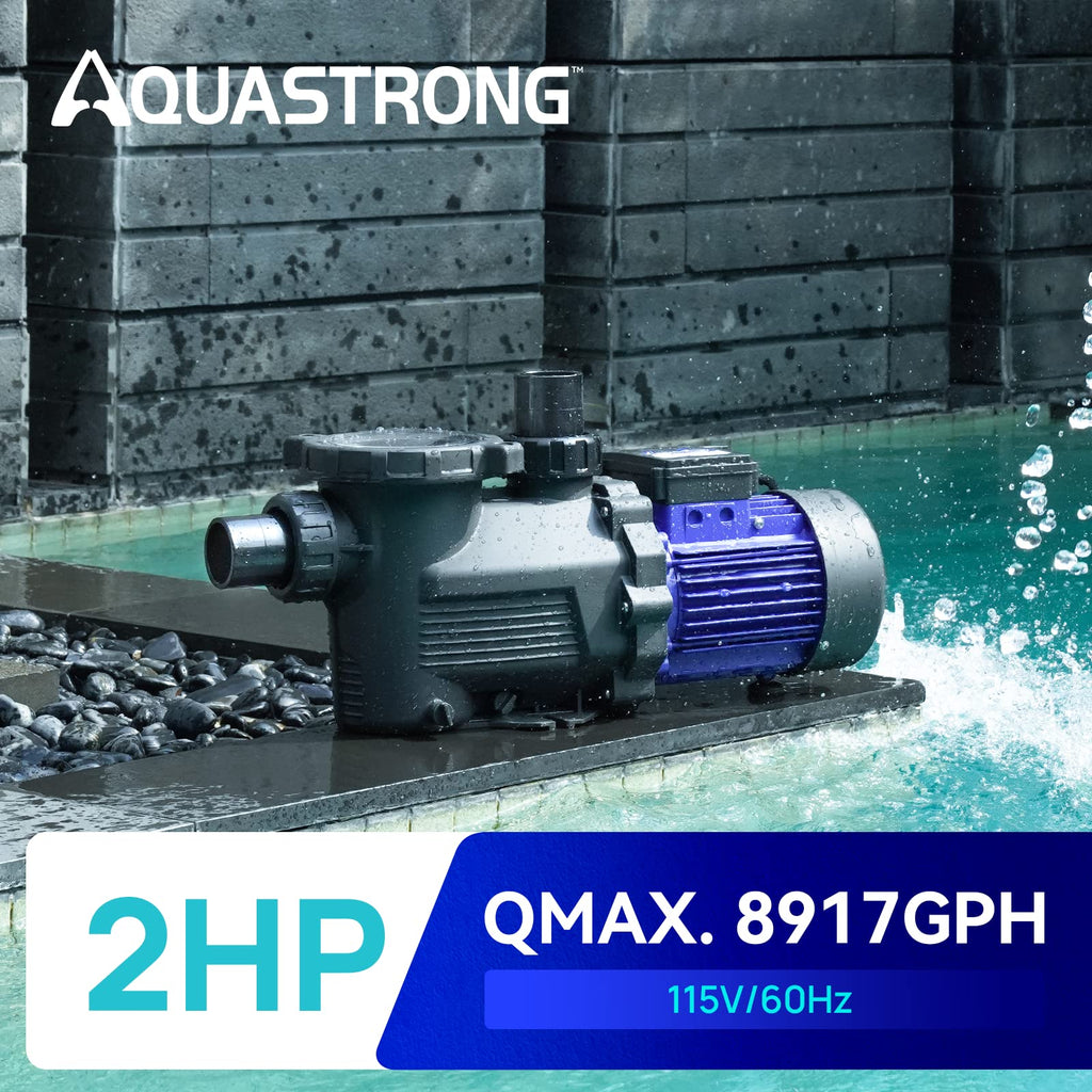 Aquastrong In/Above Ground Pool Pump High Flow Self Primming Swimming Pool Pump,Midnight Blue