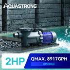Aquastrong In/Above Ground Pool Pump High Flow Self Primming Swimming Pool Pump,Midnight Blue