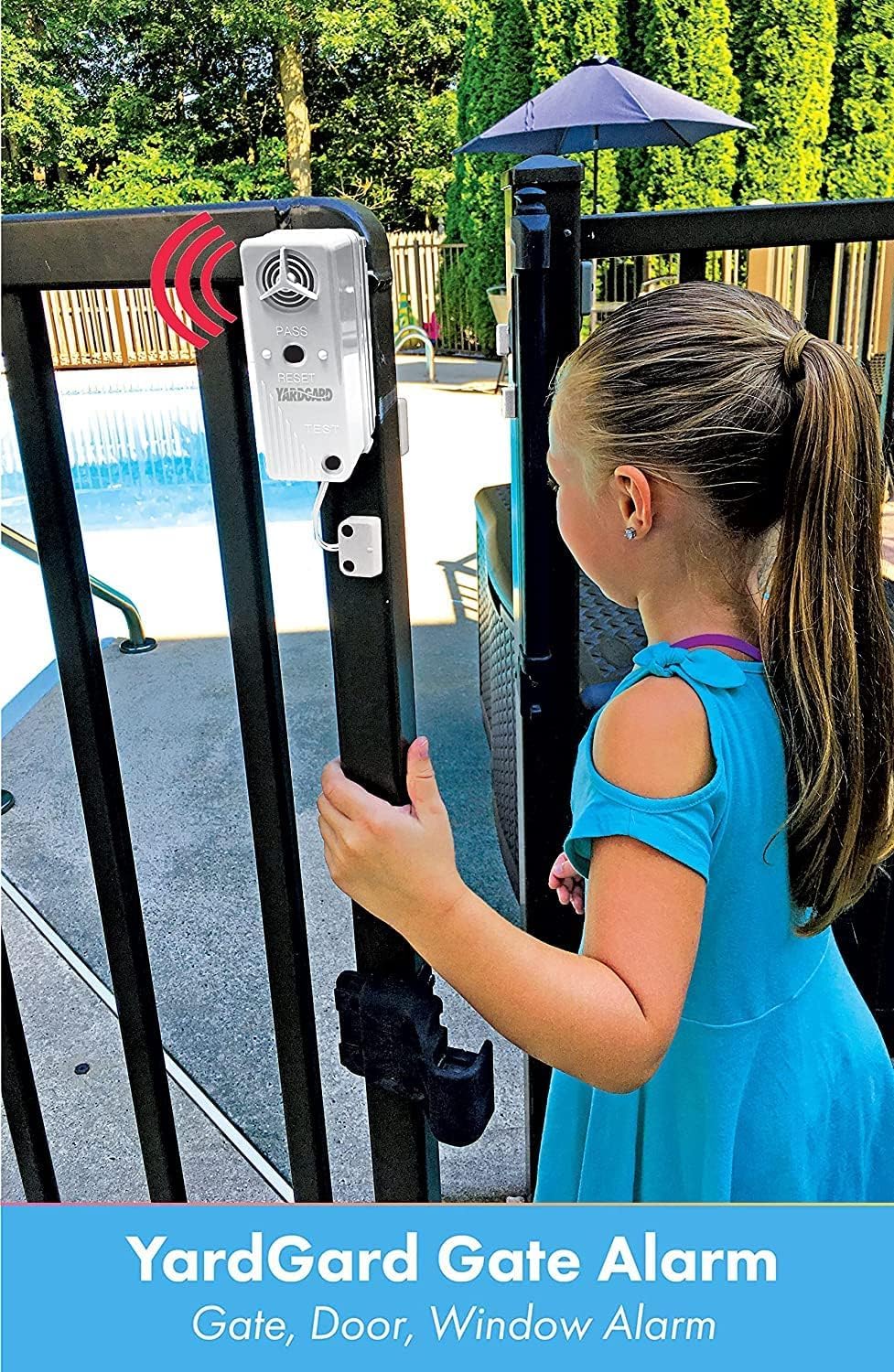 YardGard 2-Pack UL 2017 Compliant Wireless Pool Door Safety Alarm, Water-Resistant, ETL Certified, Easy Installation, Suitable for Pool Gates and Sliding Doors, 120dB Siren