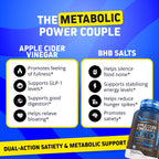 Herbtonics Apple Cider Vinegar + Keto BHB Capsules | GLP-1 Support for Appetite, Cravings & Weight Management | Metabolism Support with Satiety Support | 360 Capsules - 6 Month Supply