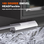 Floor Scrub Brush with Long Handle, Heavy-Duty Tile and Shower Grout Brush Stiff, Professional Grout Cleaner for Bathroom, Kitchen, Floor, Tile Brush Concrete Surfaces
