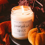 Sweet Water Decor Pumpkin Spice Candle, Thanksgiving & Halloween 9oz Decor