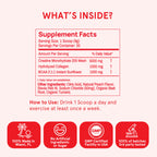 Peach Perfect Creatine Monohydrate Powder, Glute Builder Creatine for Women with Collagen, BCAAs, 5g Vegan Micronized Creatine per Serving, for Energy, Muscle Support, 30 SVG, Peach Flavor
