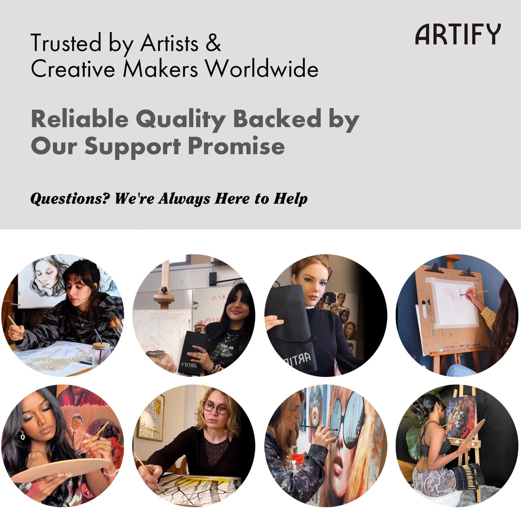 ARTIFY 25 Pieces Professional Paint Brush Set – Expert Series Synthetic Nylon Brushes for Acrylic, Oil, Watercolor, Gouache – No Shedding, Canvas Roll Case & Palette Knife, Artist Gifts Art Supplies