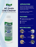 AC Drain Line Cleaner - 2 Pack / 6 Month Supply - Cleans HVAC drain lines, AC line cleaner, condensate lines, fountain drink drain lines and more
