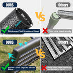 Lawn Leveling Rake 30"x10" for Lawn Care - 72" Extendable Stainless Steel Handle with Ergonomic Grip | Professional Grass Leveling Tool for Golf Courses, Soccer Fields, Backyard Turf Maintenance