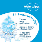 WaterWipes Sensitive+ On The Go Wipes,3-In-1 Cleans,Cares,Protects,99.9% Water,Unscented & Hypoallergenic Wet Wipes,28 Count (Pack of 2)