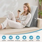 Yojoker Wedge Pillow for Sleeping - 12 Inch Bed Wedge for Headboard Triangle Pillow, Memory Foam Wedges for Acid Reflux, GERD, Snoring, Post Surgery Back Pain Relief, Leg Elevation, Washable Cover