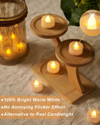 BEICHI 100Pack Flameless LED Tealight Candles, 200+ Hours, Warm White Light