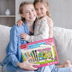 SYNARRY 6-Pack Large Wooden Unicorn Mermaid Princess Fairy Jigsaw Puzzle