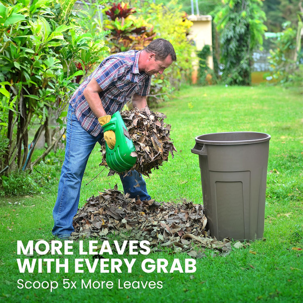 GARDEASE Leaf Scoops, Ergonomic Large Hand Held Rakes for Yard (1 Pair)
