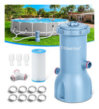KimFilter Pro Series 1000 GPH Above Ground Pool Filter Pump, Powerful Pool Cartridge Filter Pump, Water Circulation and Filtration System -Improved Water Clean & Clarity, Pools Pumps Above Ground-Blue