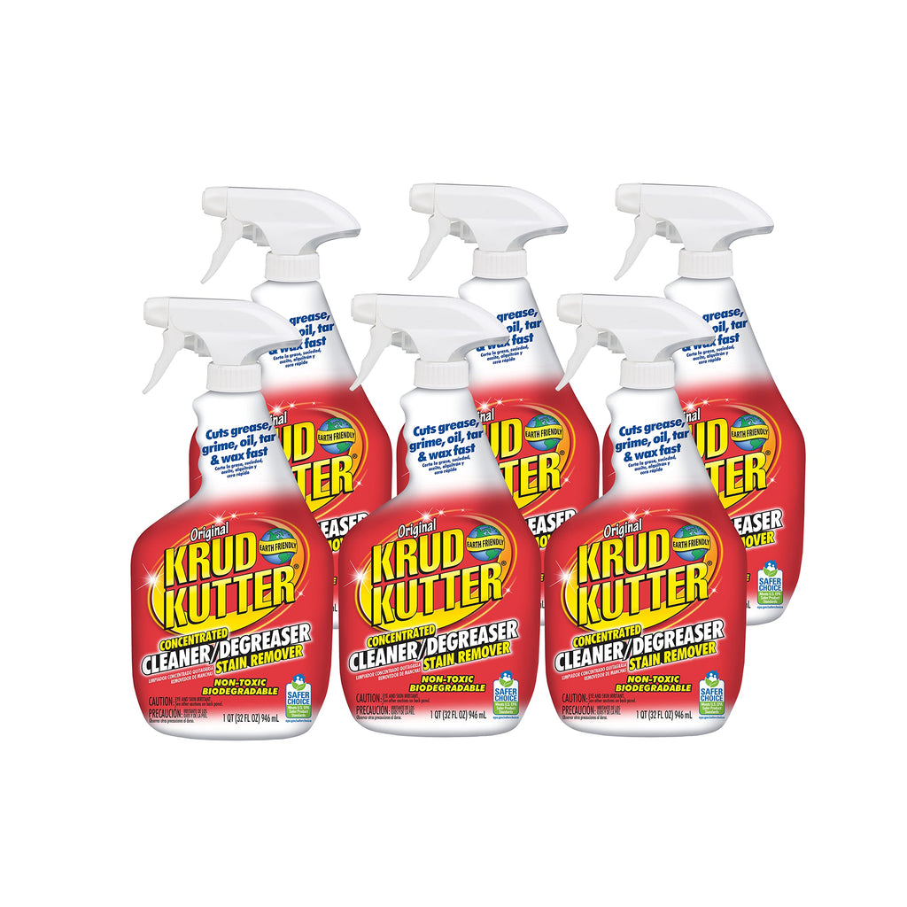 Krud Kutter KK326-6PK Original Concentrated Cleaner/Degreaser Stain Remover Spray, 32 oz, 6 Pack