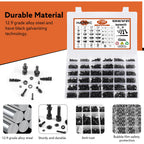 Hapric 2160 Pcs Metric Screw Assortment Metric Bolts M2 M3 M4 M5 M6 Nuts and Bolt Kit, 12.9 Alloy Steel Black Zinc Plated Hex Socket Head Screws Nuts Bolts and Washers Set
