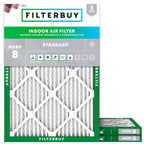 Filterbuy 21x23x1 Air Filter MERV 8 Essential Dust & Allergy Defense (3-Pack), Electrostatic Pleated HVAC AC Furnace Filters Replacement, Made in USA (Actual Size: 20.50 x 22.50 x 0.75)