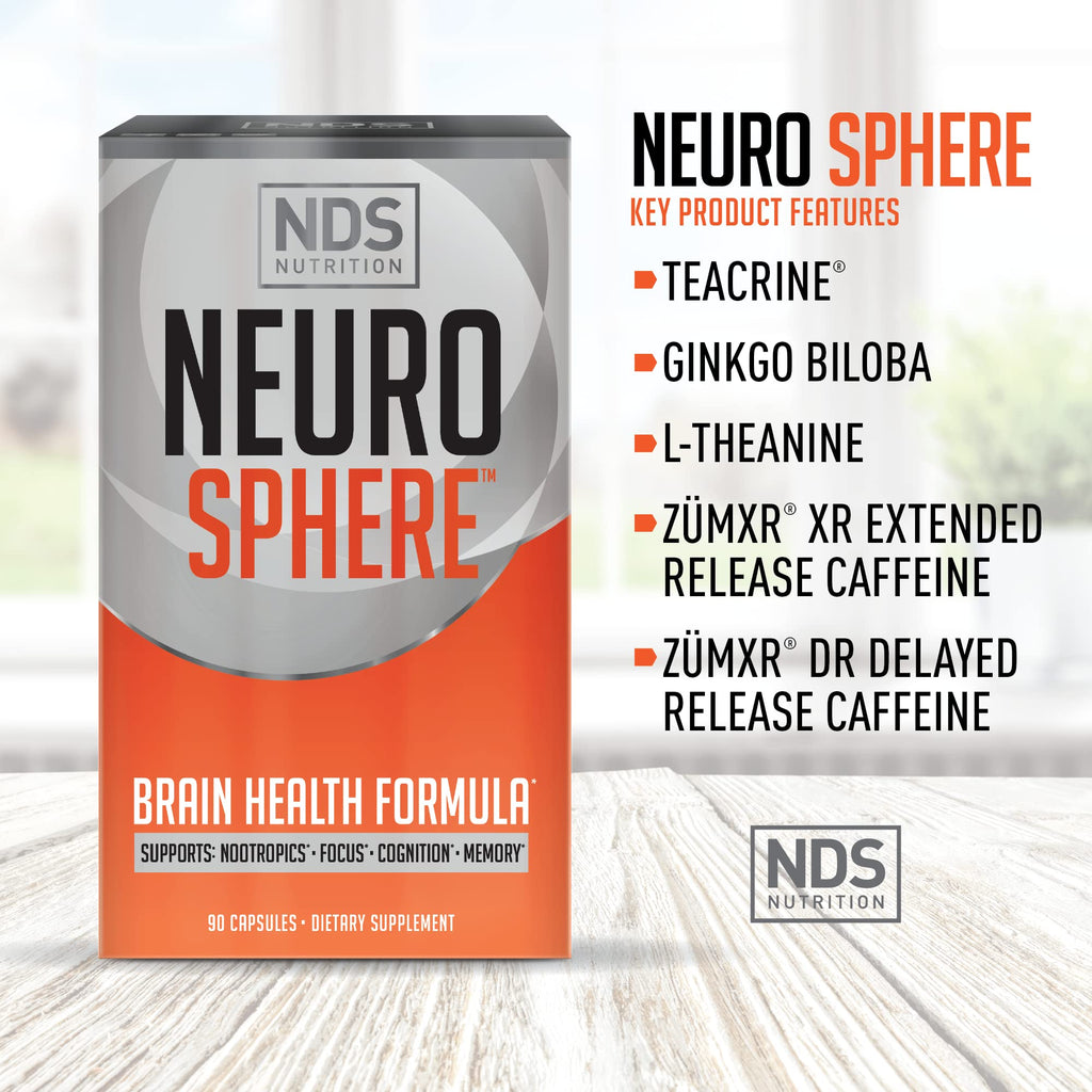 FitLife Brands Nutrition Neuro Sphere - Brain Health Formula - Nootropic, Increase Focus and Energy, Enhance Concentration, Antioxidant and Immunity Support - 90 Capsules