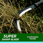 ZOOM.LZ Weeding Sickle Machete Garden Tool Brush Clearing Sickle with Carbon Steel,Thick Blade Gardening Sickle Machete for Yard Work,Harvest Knife,Farm Tool
