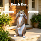 Lonyin Rabbit Garden Statue, Bunny Animal Figurines Indoor Outdoor Statues
