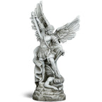 DevotedWalls 20.5" Large Saint Michael Statue Outdoor,Michael the Archangel Slaying Satan,Large Garden Religious Sculpture,San Miguel Arcangel Defender for Porch,Patio or Church Entryway