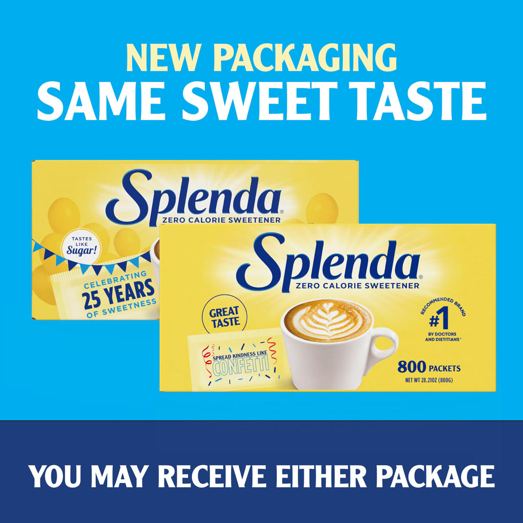 SPLENDA Zero Calorie Sweetener, 800 Count Packets