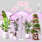KINGPLUS 48W Grow Light for Indoor Plants with Stand, Tri-Head Plant Light