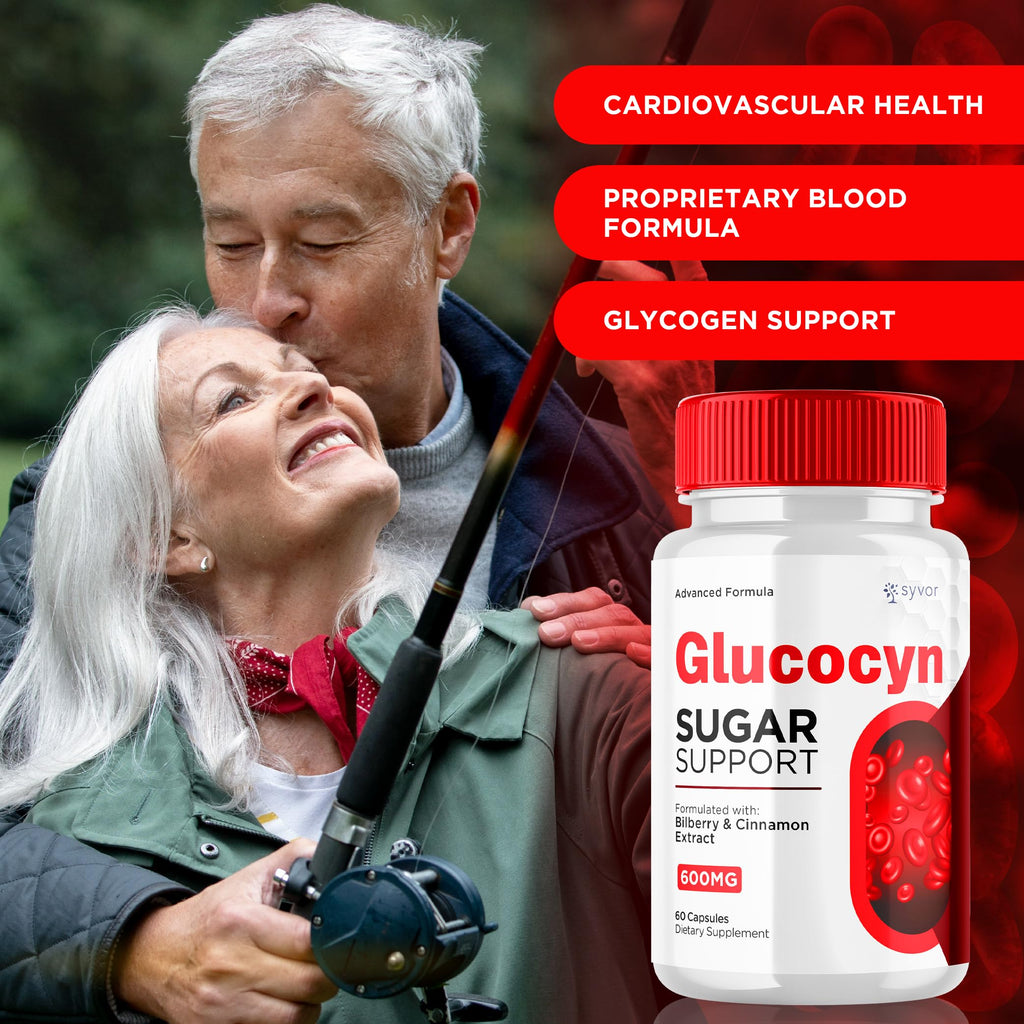 (2 Pack) Glucocyn Capsules, Official Glucocyn Glycogen Supplement Pills with All Natural Ingredients, Advanced Formula Support Pills with Max Strength Premium Vitamins for Women and Men (120 Capsules)