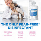 REScue One-Step Disinfectant Cleaner & Deodorizer Wipes for Vet Use – Cleaner for Kennels, Litter Boxes, Vet Offices, Pet Grooming Surfaces, Pet Items – Wipes Canister, 160-Count (Pack of 1)