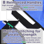 ZHEEYI Multipurpose 48" x 40" Positioning Bed Pad with Reinforced Handles - Reusable & Washable Transfer Sheet for Turning, Lifting & Repositioning - Double-Sided Nylon Fabric, Blue