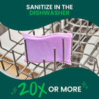 Scotch-Brite Stay Clean Scrubber Pads, Non-Scratch Dish Sponges for Kitchen Cleaning, 12 Count, Rinses Clean, Odor-Resistant, Safe on Non-Stick Cookware, Pots, Pans, and Glassware