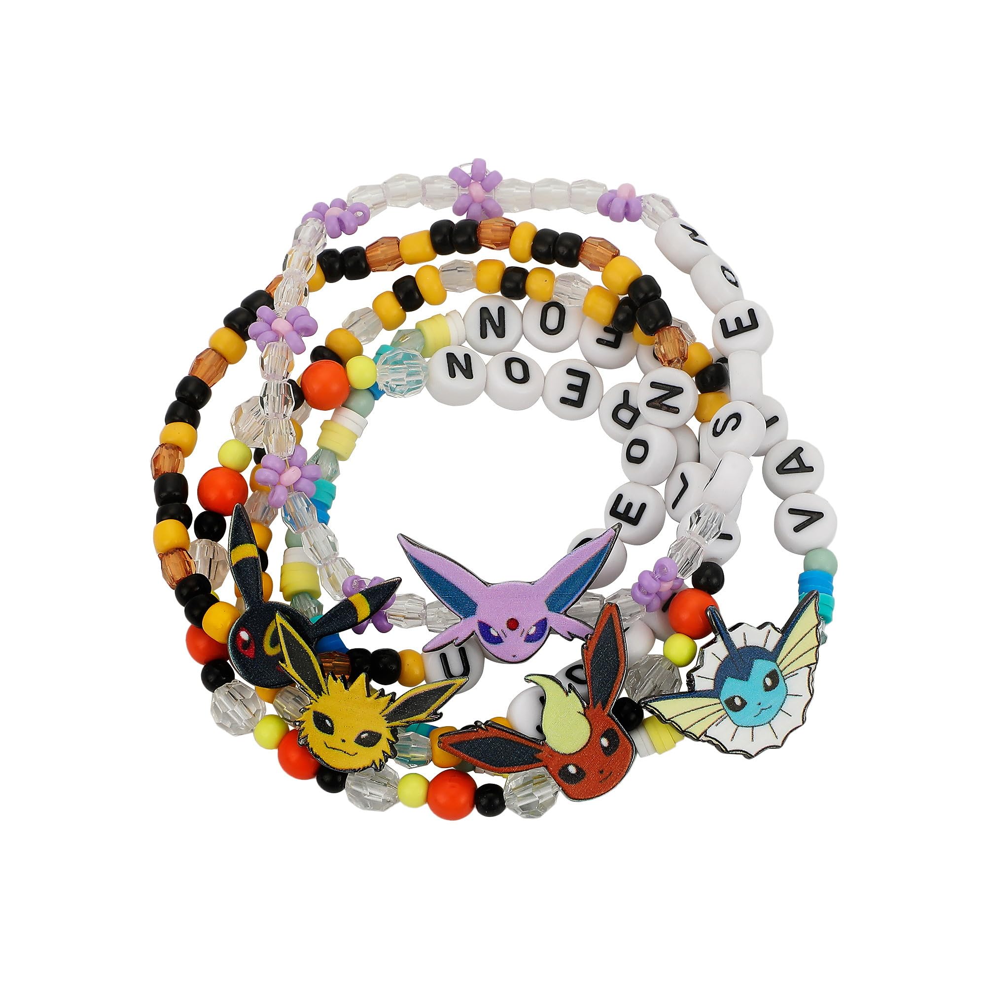 Bioworld Pokemon Eeveelutions Friendship Tradesies Bracelet Set