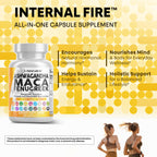 Clean Nutraceuticals Ashwagandha Maca Root Fenugreek Supplement with Tongkat Ali Ginseng - Assists with Stress, Mood & Thyroid - Ashwagandha Capsules Fenugreek Caps - 1 Pack