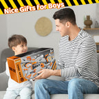 Christmas & Birthday Gifts for Boys Ages 3 4 5 6,Kids Tool Set with Portable Tool Box & Electronic Toy Drill, Toddler Tool Set,Tool Play Toys Construction Tools for Kids
